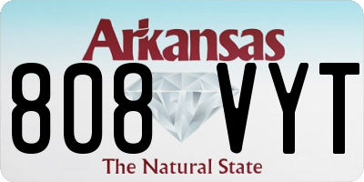 AR license plate 808VYT