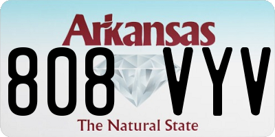 AR license plate 808VYV