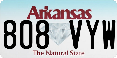 AR license plate 808VYW