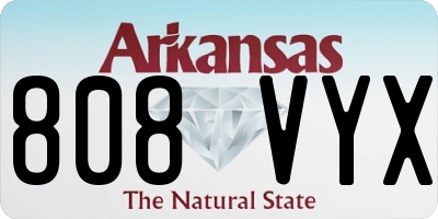 AR license plate 808VYX