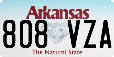 AR license plate 808VZA