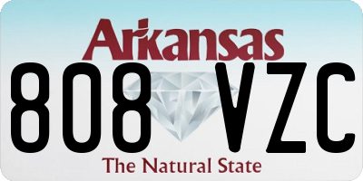 AR license plate 808VZC