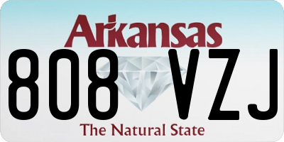 AR license plate 808VZJ