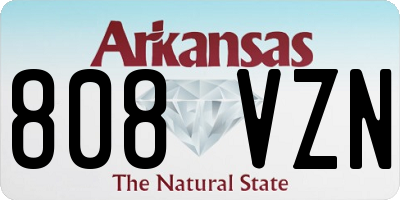 AR license plate 808VZN
