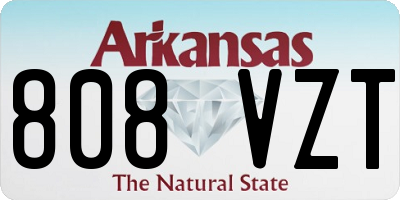 AR license plate 808VZT