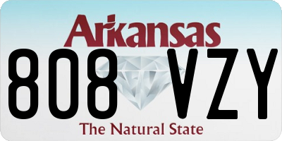 AR license plate 808VZY