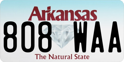 AR license plate 808WAA