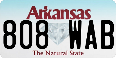 AR license plate 808WAB