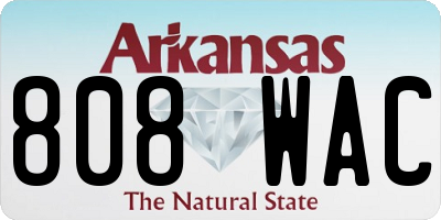 AR license plate 808WAC