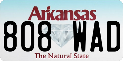 AR license plate 808WAD
