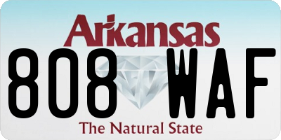 AR license plate 808WAF