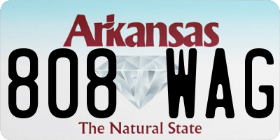 AR license plate 808WAG