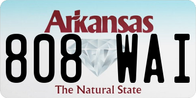 AR license plate 808WAI
