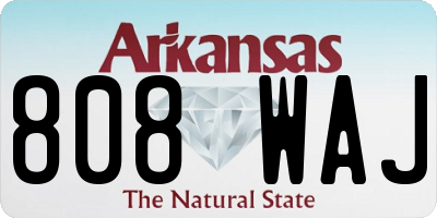 AR license plate 808WAJ