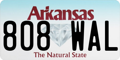 AR license plate 808WAL