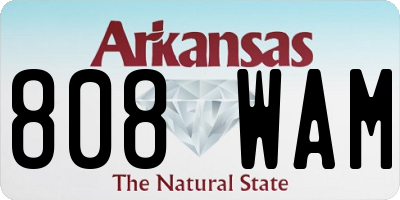AR license plate 808WAM