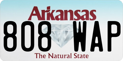 AR license plate 808WAP