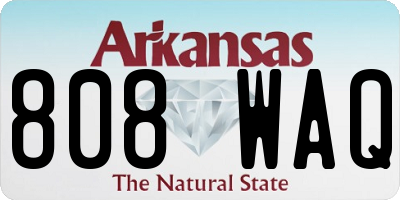 AR license plate 808WAQ