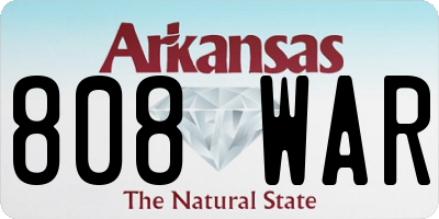 AR license plate 808WAR
