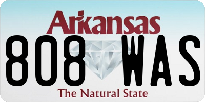 AR license plate 808WAS