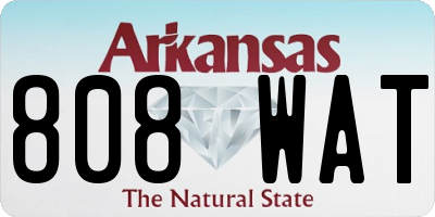 AR license plate 808WAT