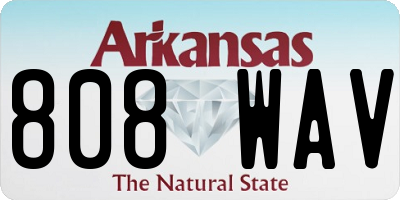 AR license plate 808WAV