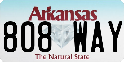 AR license plate 808WAY