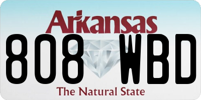 AR license plate 808WBD