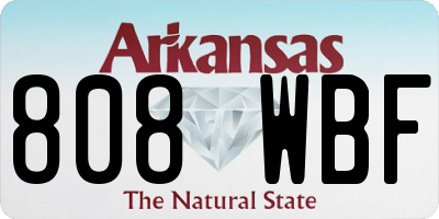 AR license plate 808WBF