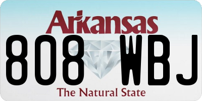 AR license plate 808WBJ