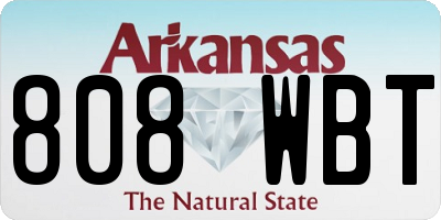 AR license plate 808WBT