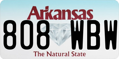 AR license plate 808WBW