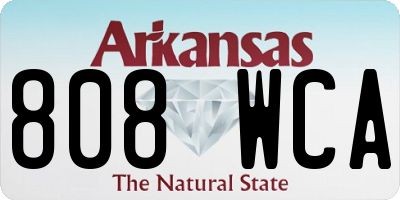 AR license plate 808WCA