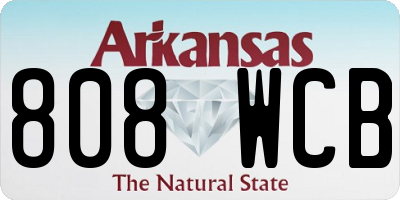 AR license plate 808WCB