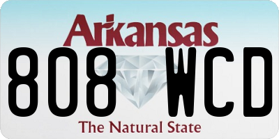 AR license plate 808WCD