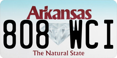AR license plate 808WCI
