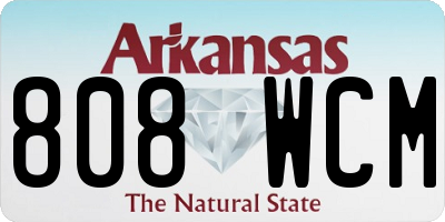 AR license plate 808WCM