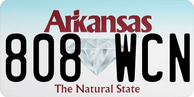 AR license plate 808WCN