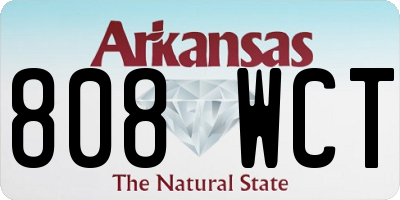AR license plate 808WCT