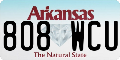 AR license plate 808WCU