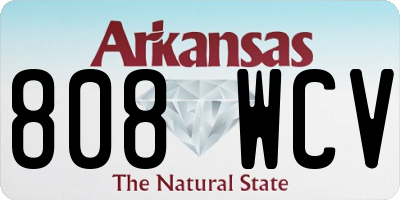 AR license plate 808WCV