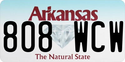 AR license plate 808WCW
