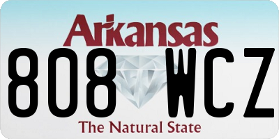 AR license plate 808WCZ