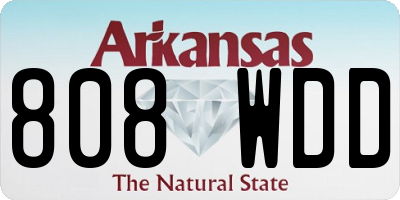 AR license plate 808WDD