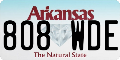 AR license plate 808WDE