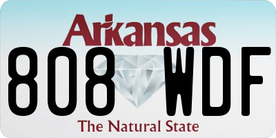 AR license plate 808WDF