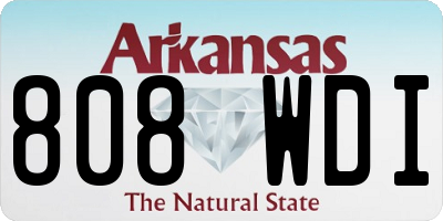 AR license plate 808WDI
