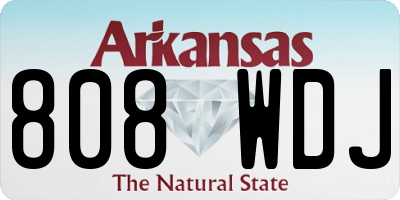 AR license plate 808WDJ