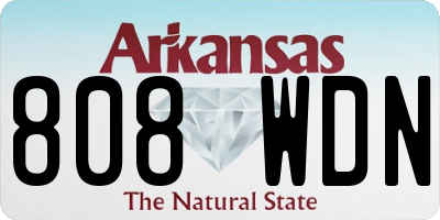 AR license plate 808WDN