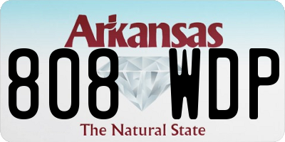 AR license plate 808WDP